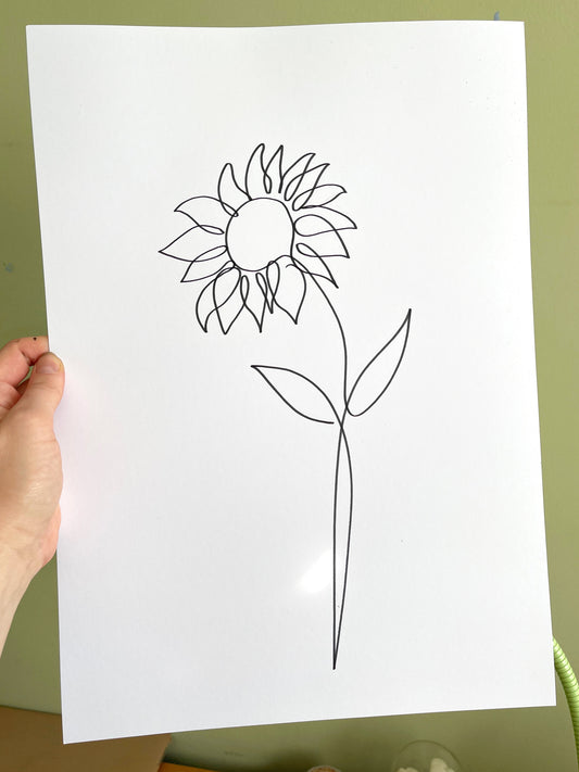 The Sunflower - Original Drawing - A3