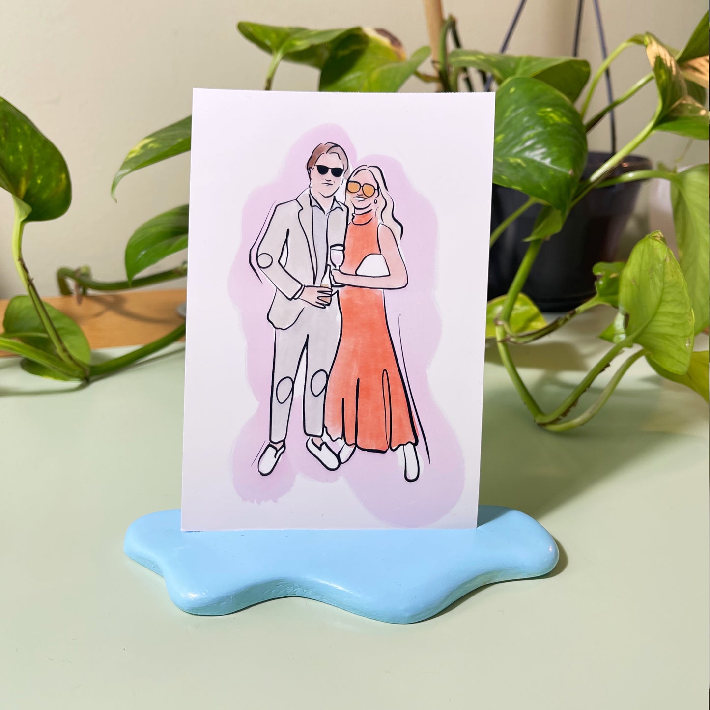 Polaroid Portrait and Clay Stand