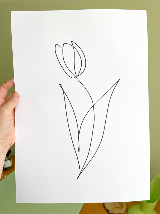 The Tulip - Original Drawing - A3