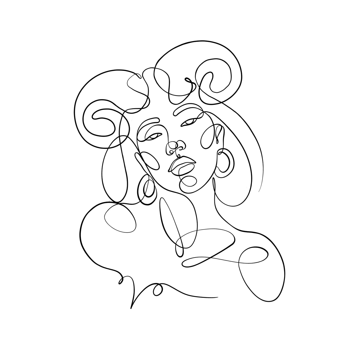 Aries - One Line Zodiac Art Print