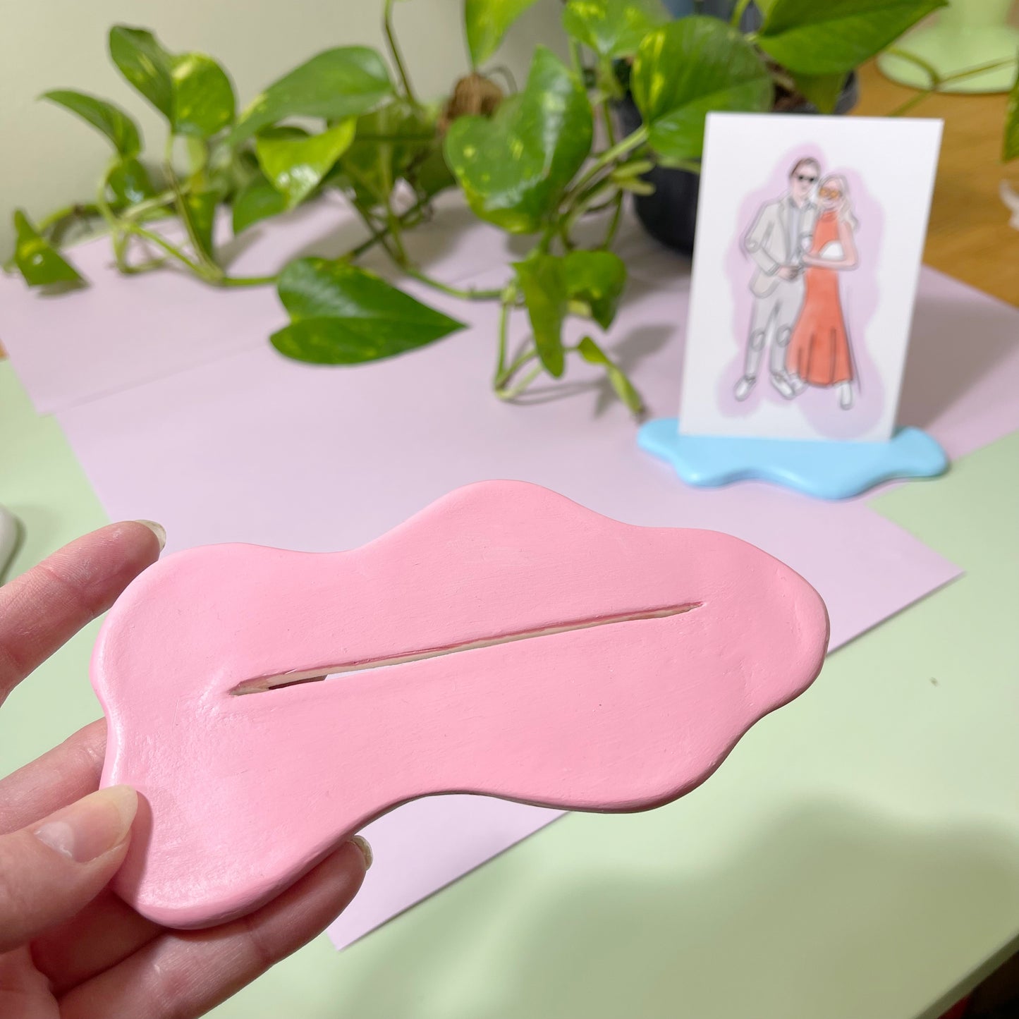 Polaroid Portrait and Clay Stand
