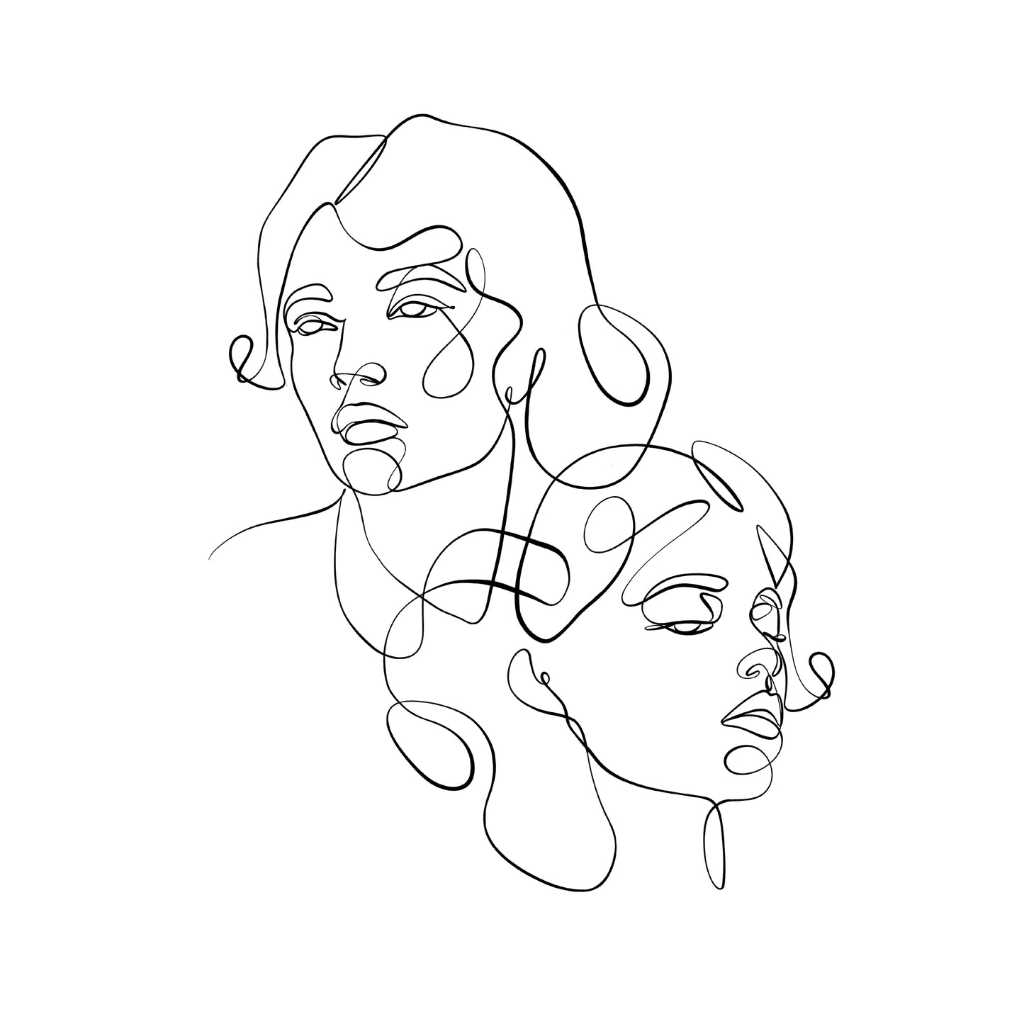 Gemini - One Line Zodiac Art Print