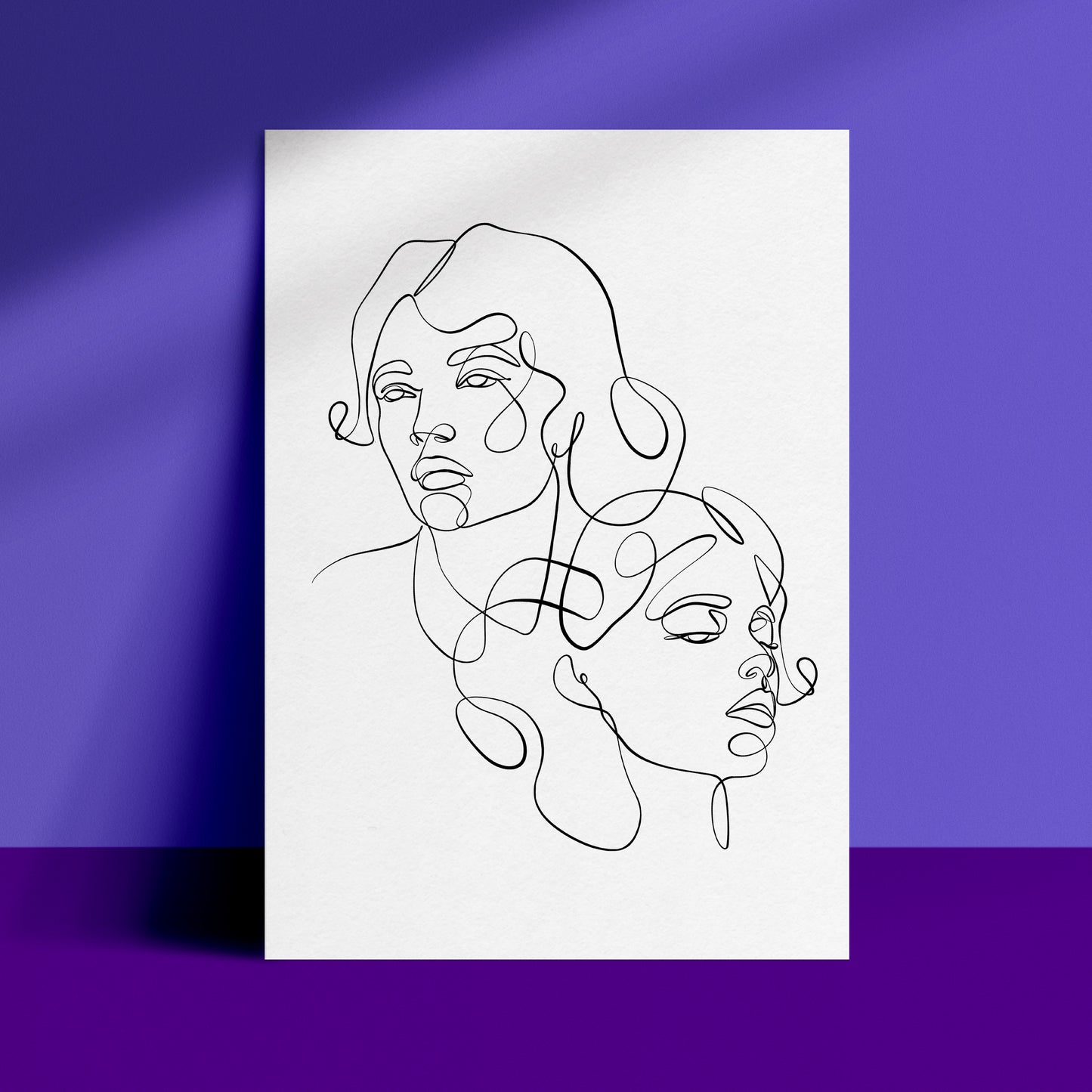 Gemini - One Line Zodiac Art Print