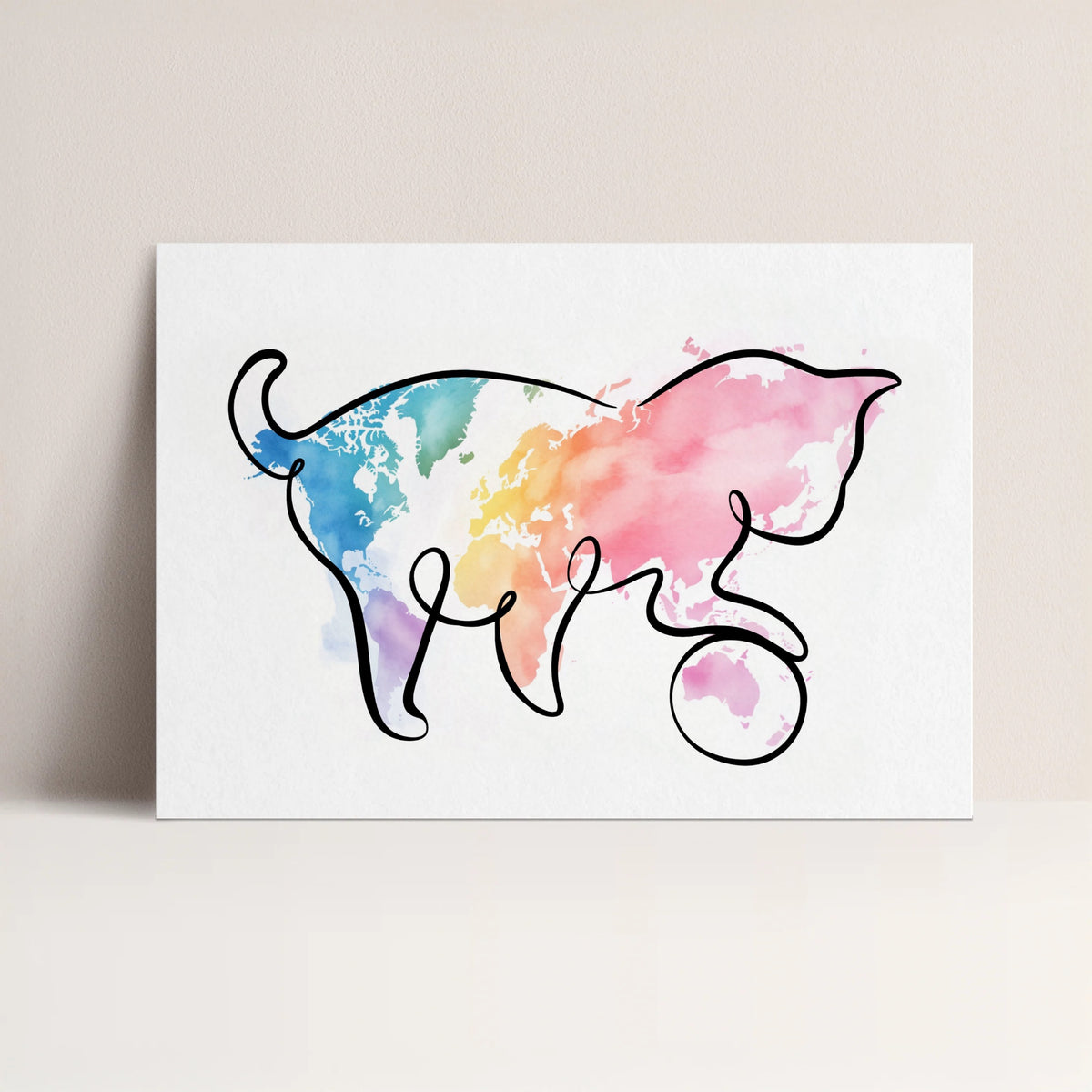 The World is Just a Cat - Art Print