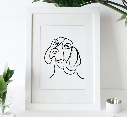 Custom One Line Pet Portrait