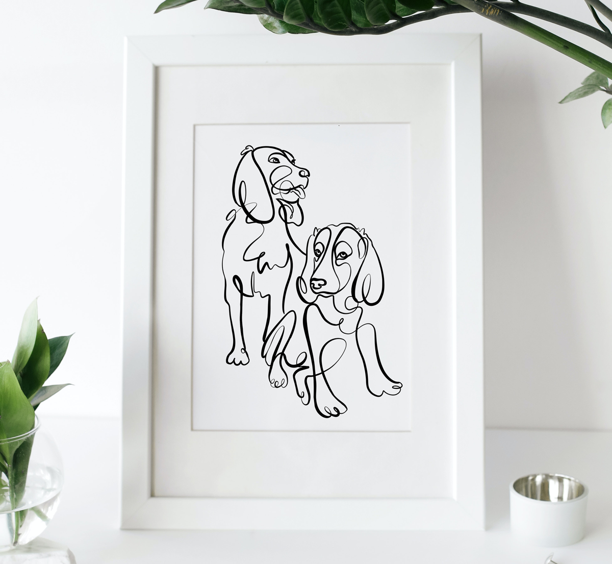 Custom One Line Pet Portrait