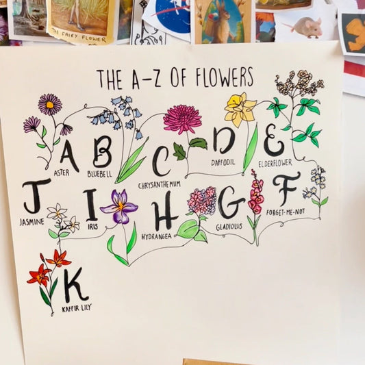 The Flowphabet - The A-Z of Flowers - Signed Art Print (Pre-order)