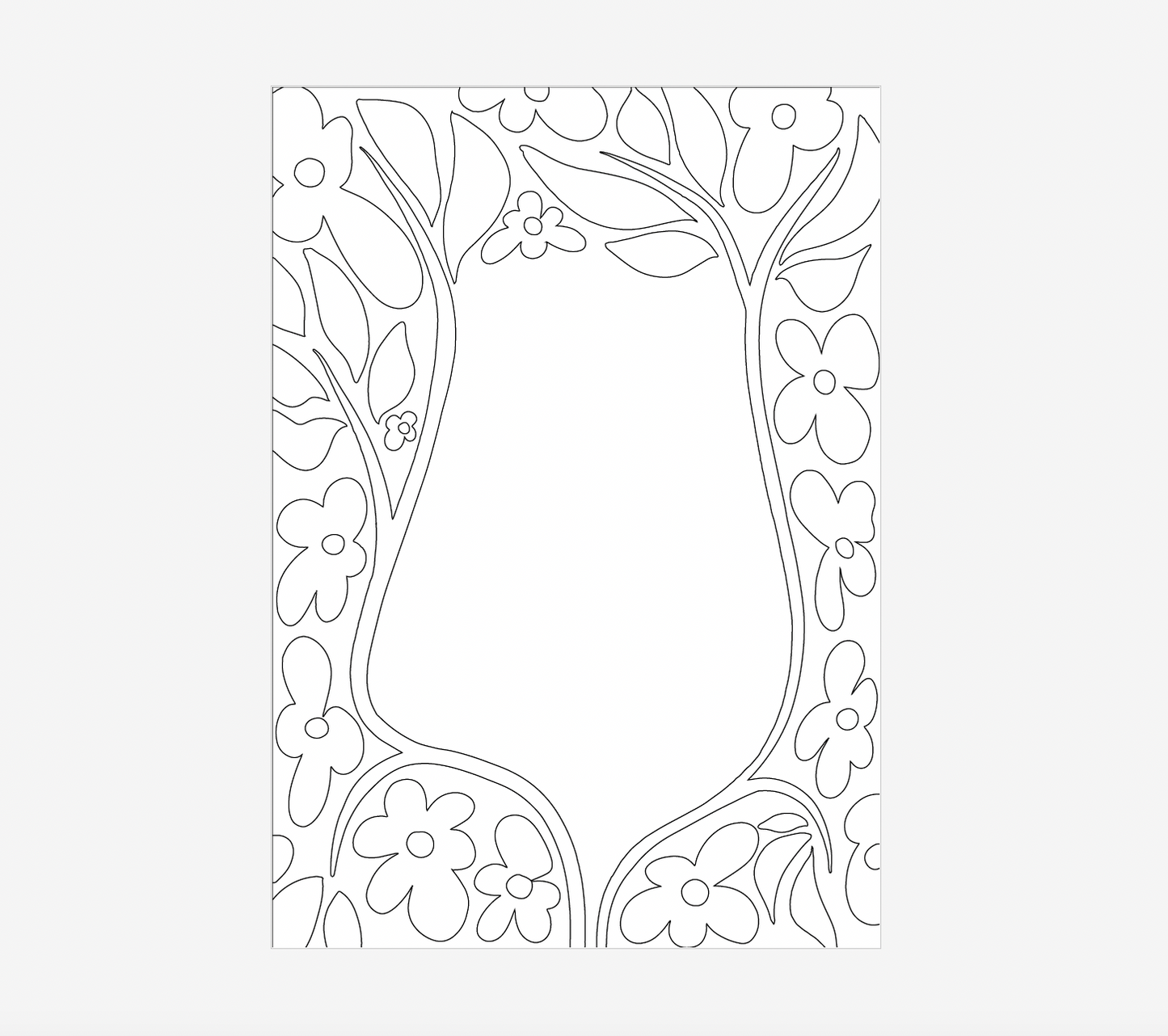 Floral menu border - Free template download
