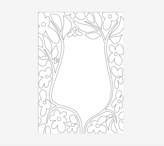 Floral menu border - Free template download