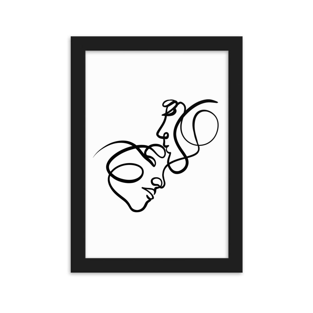The Forehead Kiss - Framed Art Print
