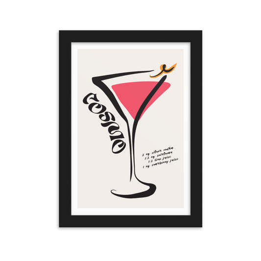 Cosmopolitan Cocktail Framed Art Poster