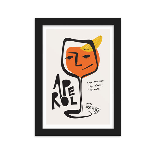 Aperol Spritz Cocktail Framed Art Print