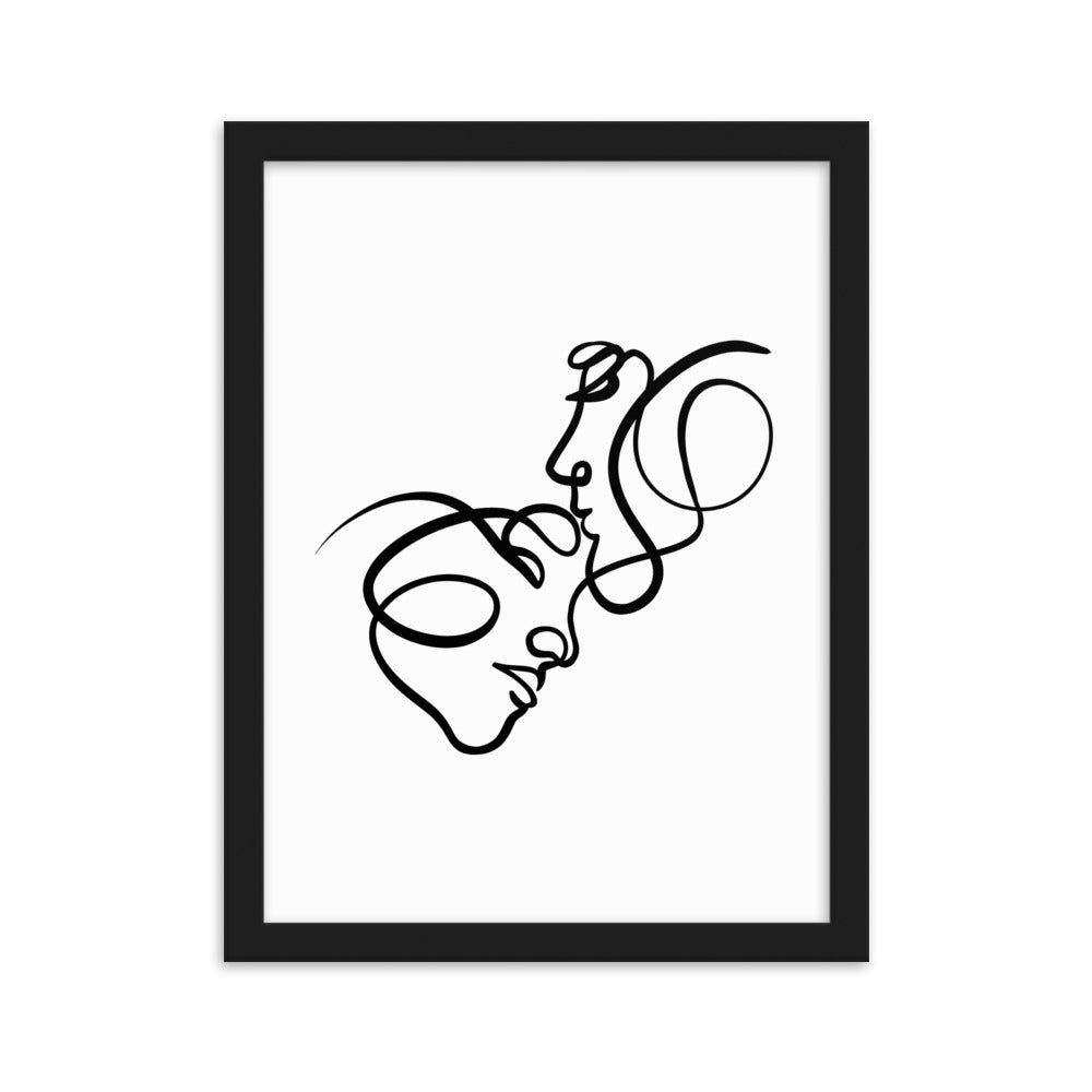 The Forehead Kiss - Framed Art Print