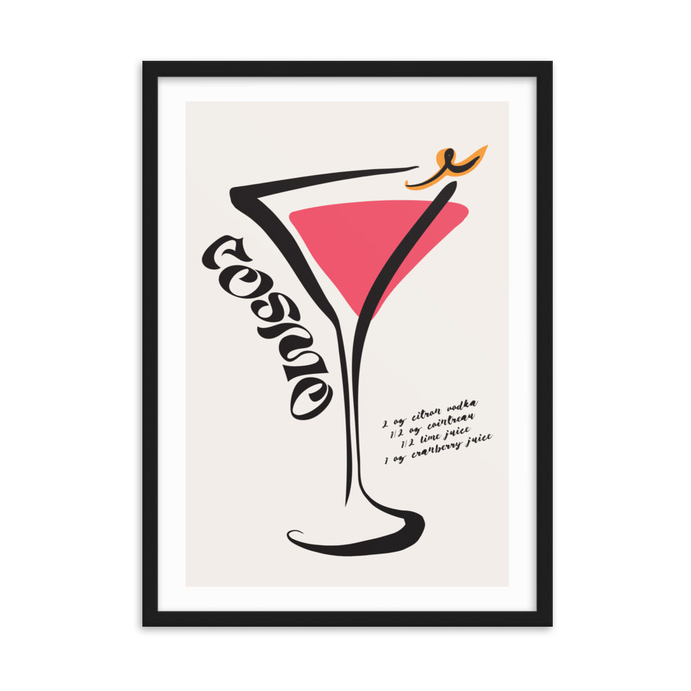 Cosmopolitan Cocktail Framed Art Poster
