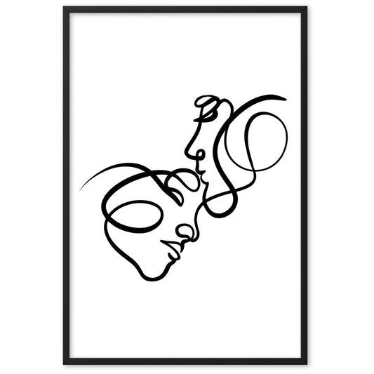 The Forehead Kiss - Framed Art Print