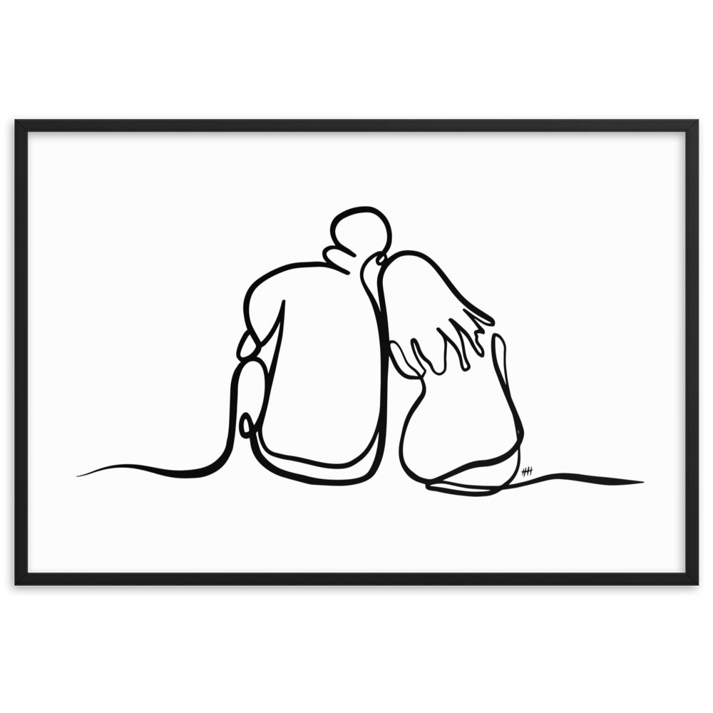 As The World Caves In - Framed Art Print