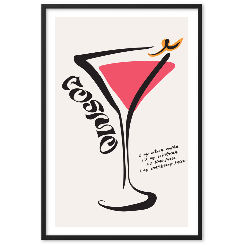 Cosmopolitan Cocktail Framed Art Poster