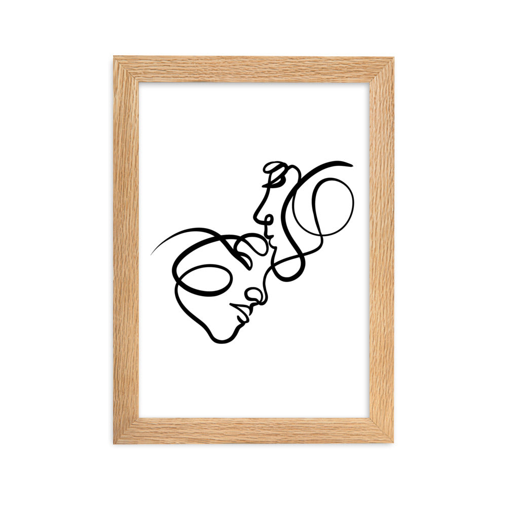The Forehead Kiss - Framed Art Print
