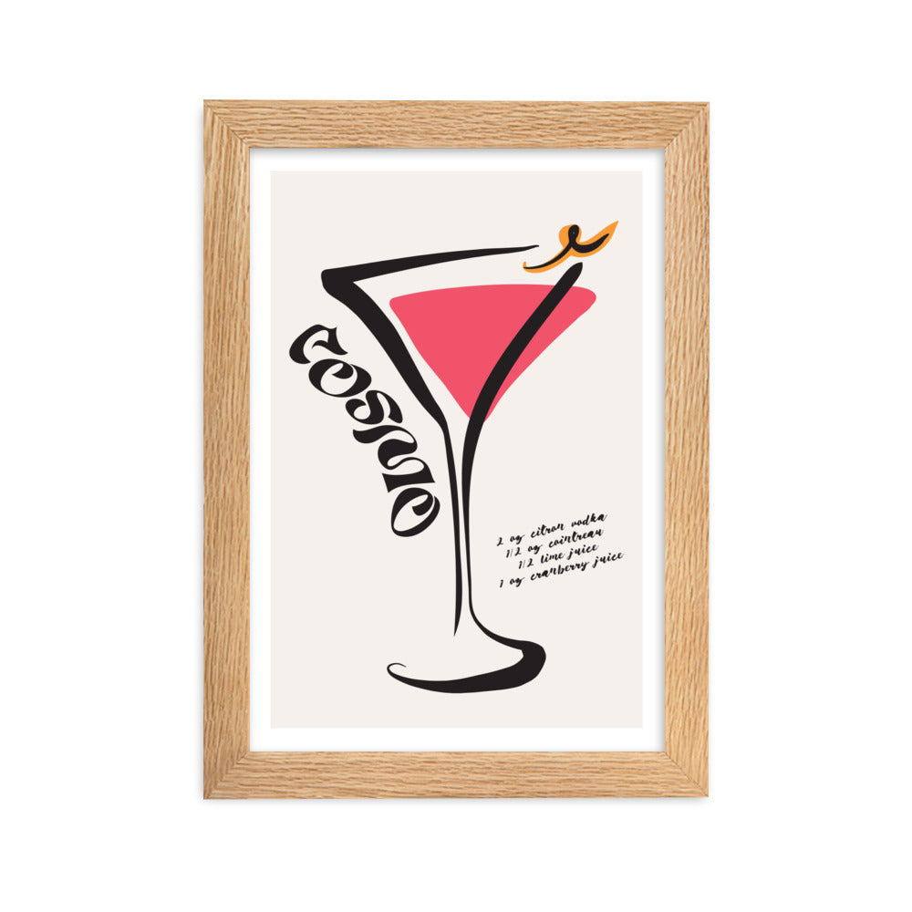 Cosmopolitan Cocktail Framed Art Poster