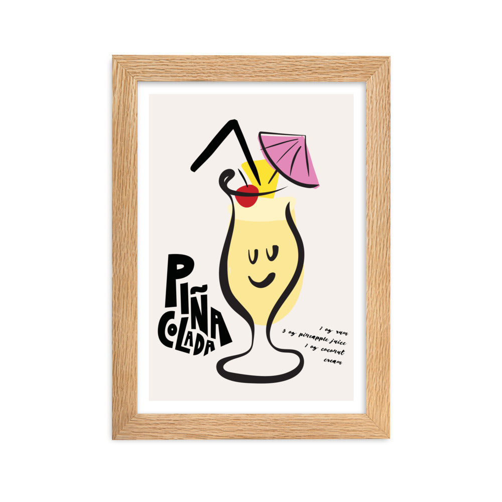 Pina Colada Cocktail Framed Art Print