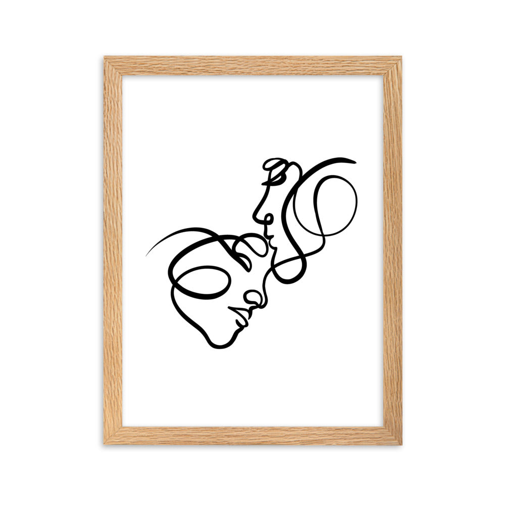 The Forehead Kiss - Framed Art Print