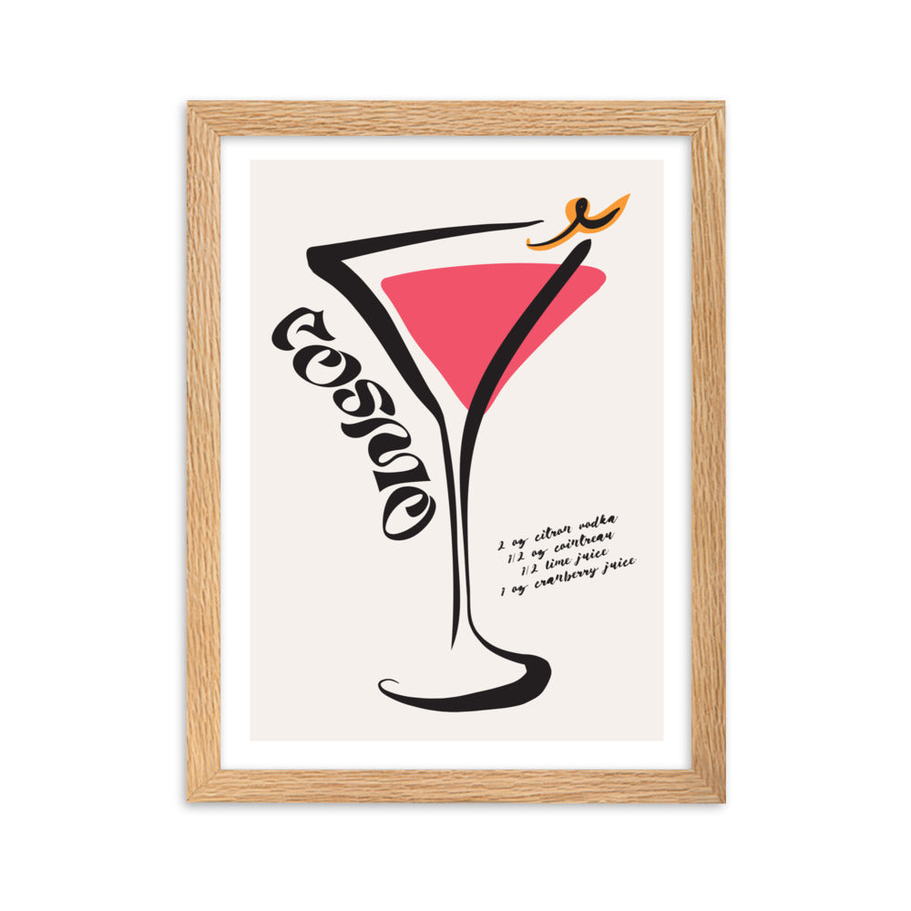 Cosmopolitan Cocktail Framed Art Poster