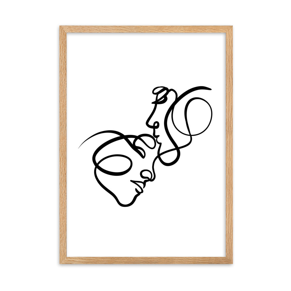 The Forehead Kiss - Framed Art Print