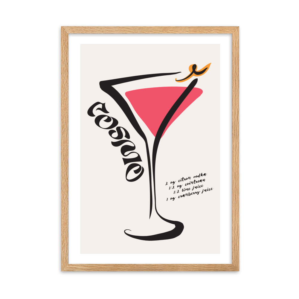 Cosmopolitan Cocktail Framed Art Poster