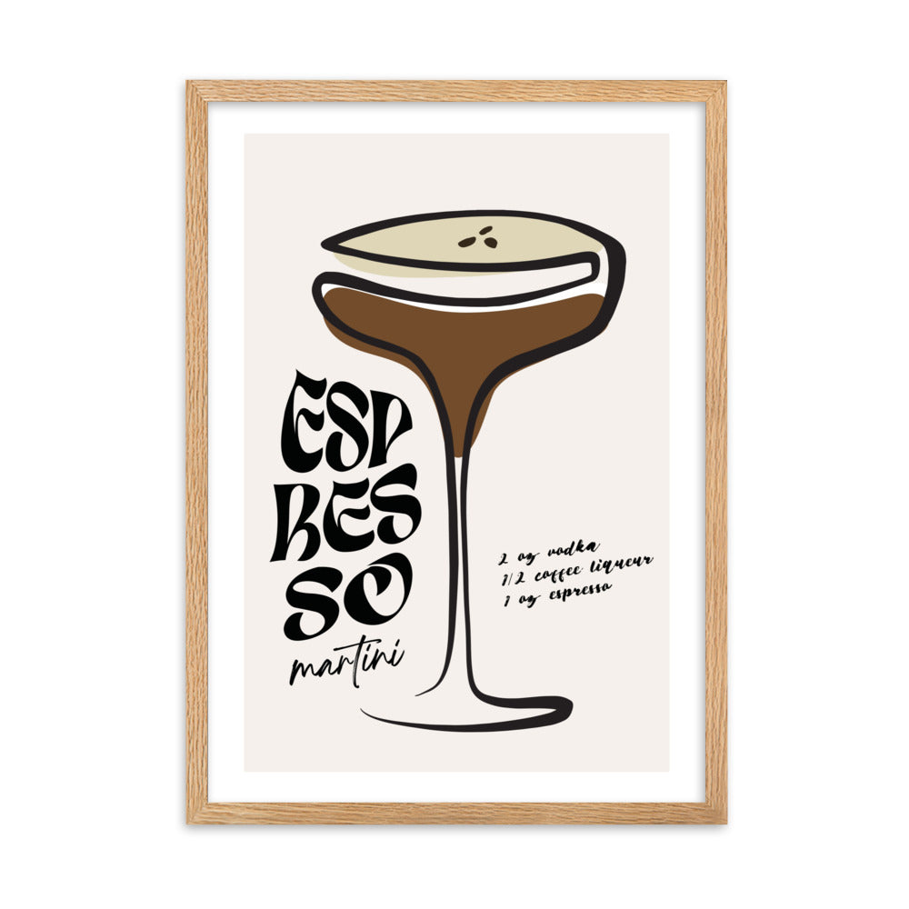 Espresso Martini Cocktail Framed Art Print