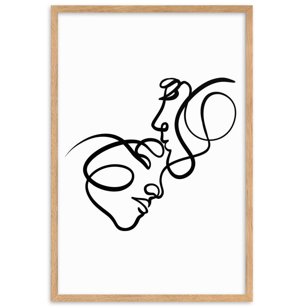 The Forehead Kiss - Framed Art Print