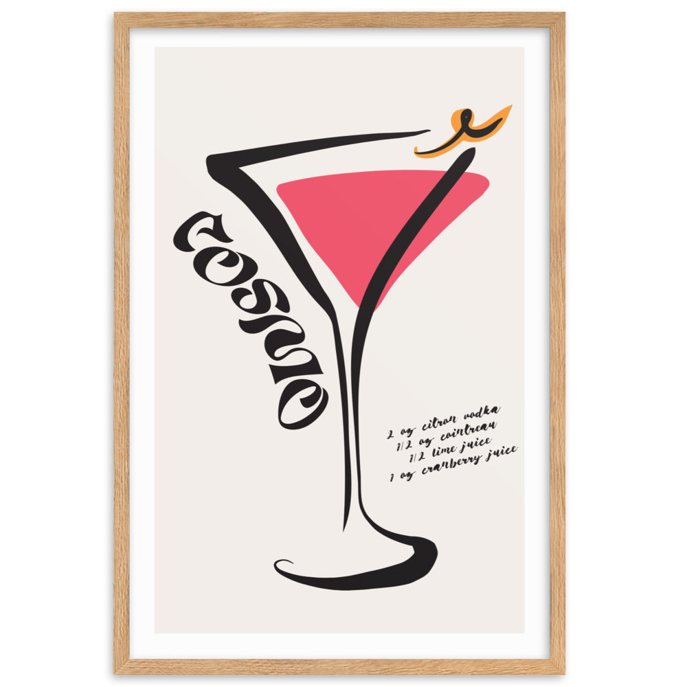 Cosmopolitan Cocktail Framed Art Poster