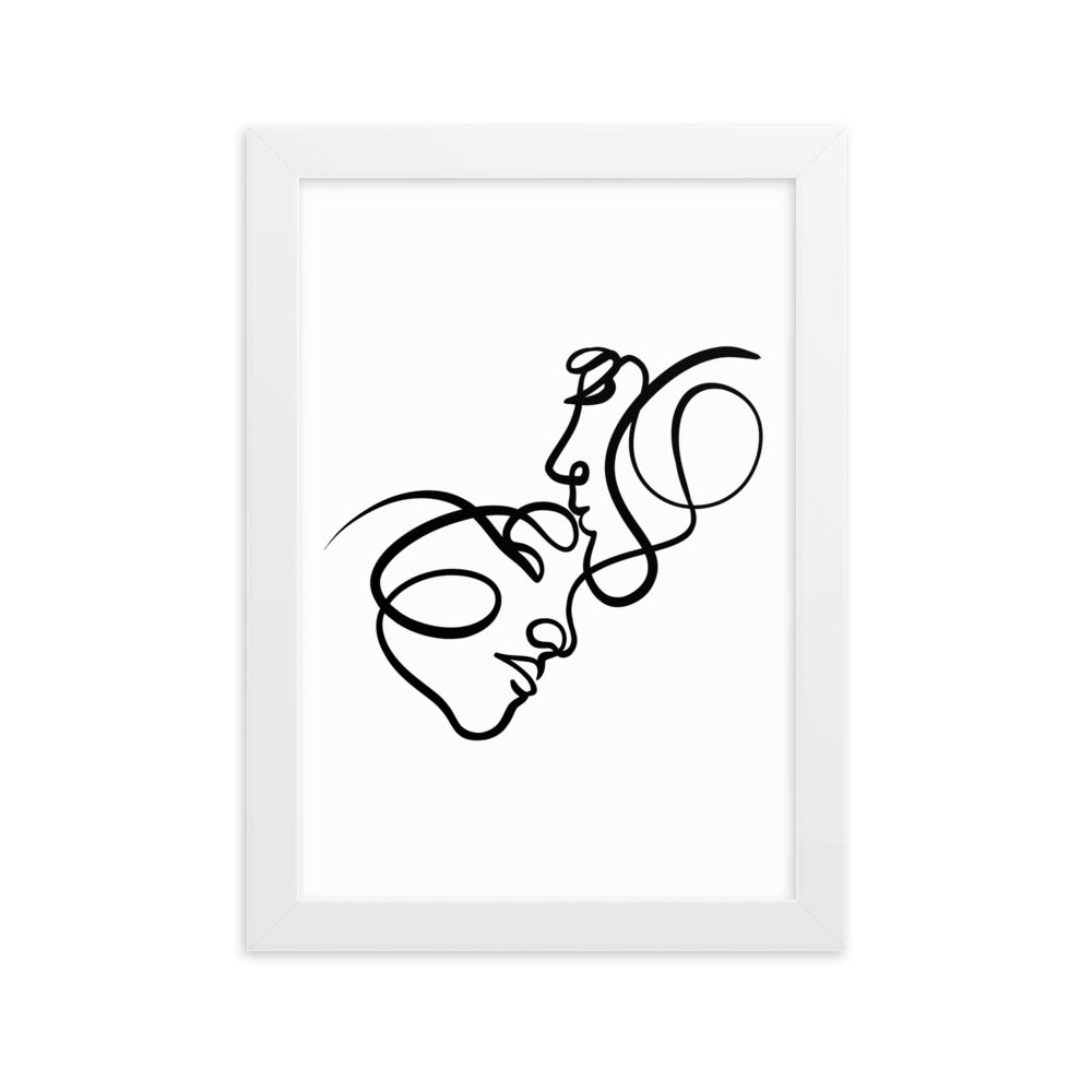 The Forehead Kiss - Framed Art Print