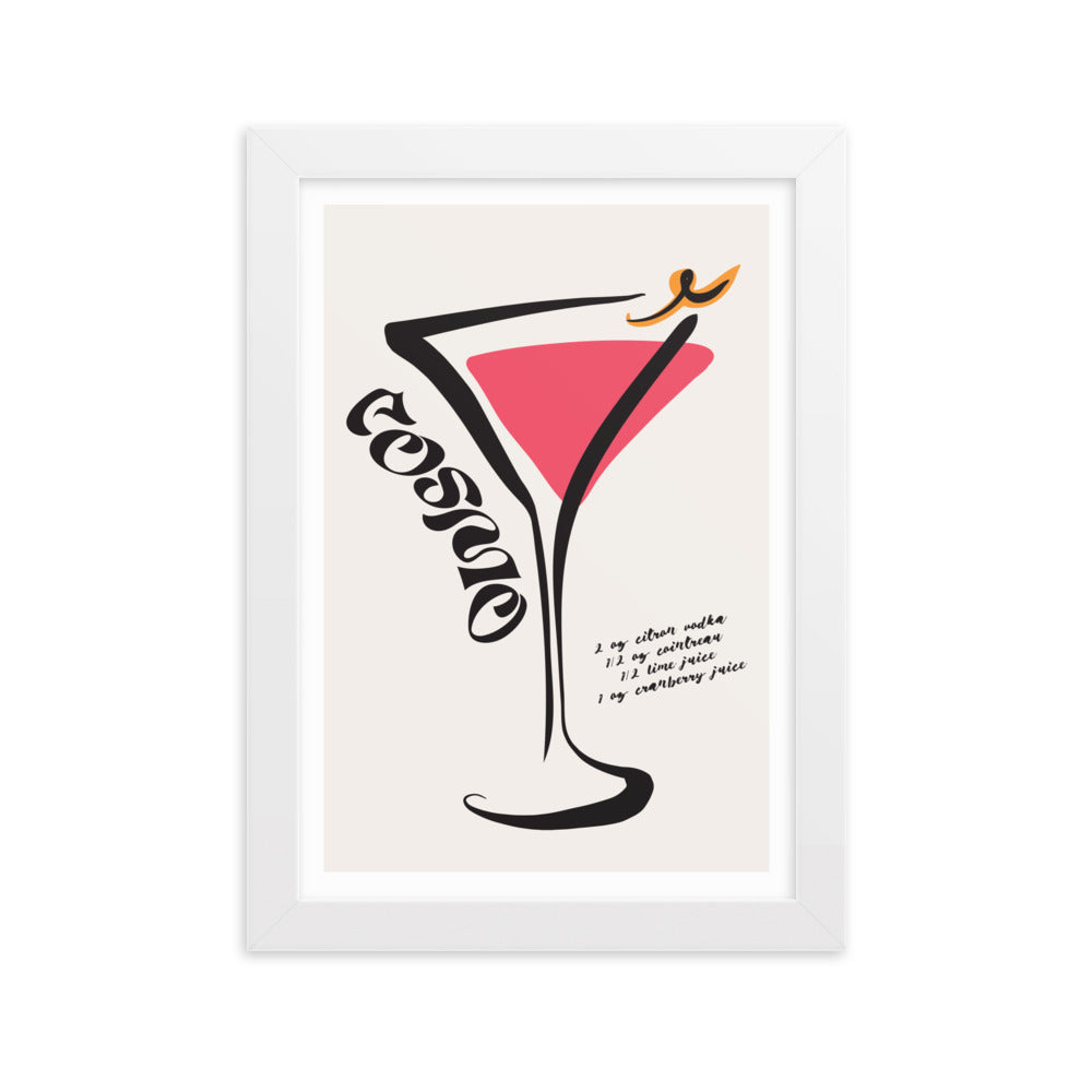 Cosmopolitan Cocktail Framed Art Poster