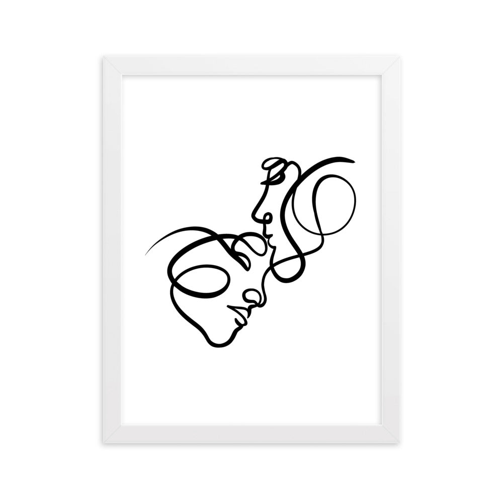 The Forehead Kiss - Framed Art Print