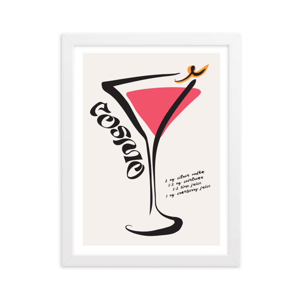 Cosmopolitan Cocktail Framed Art Poster