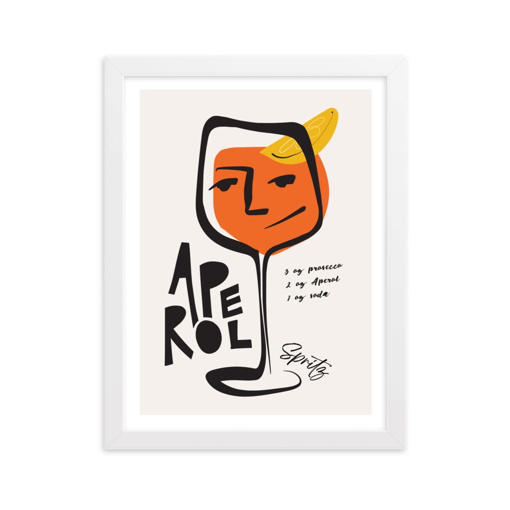 Aperol Spritz Cocktail Framed Art Print