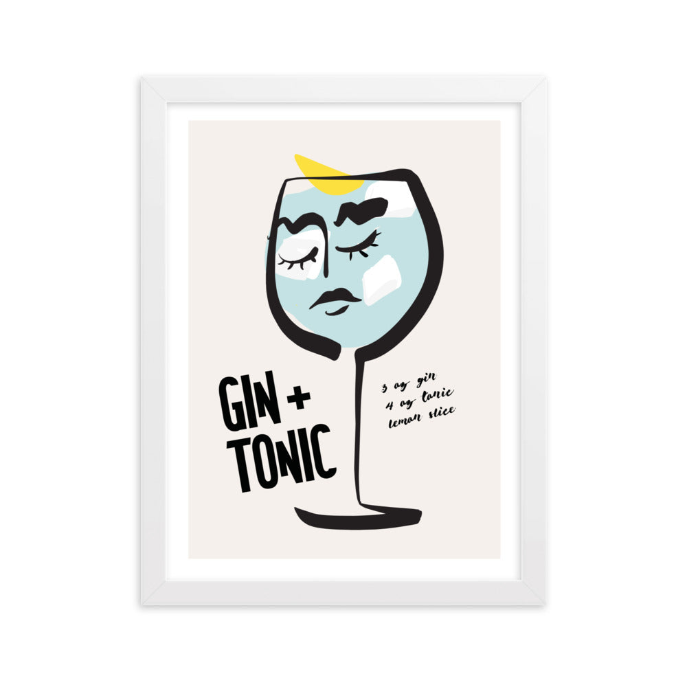 Gin and Tonic Cocktail Framed Art Print
