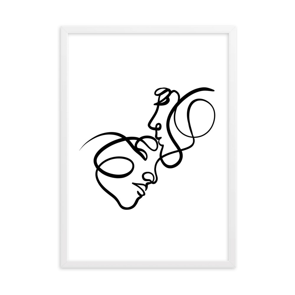 The Forehead Kiss - Framed Art Print