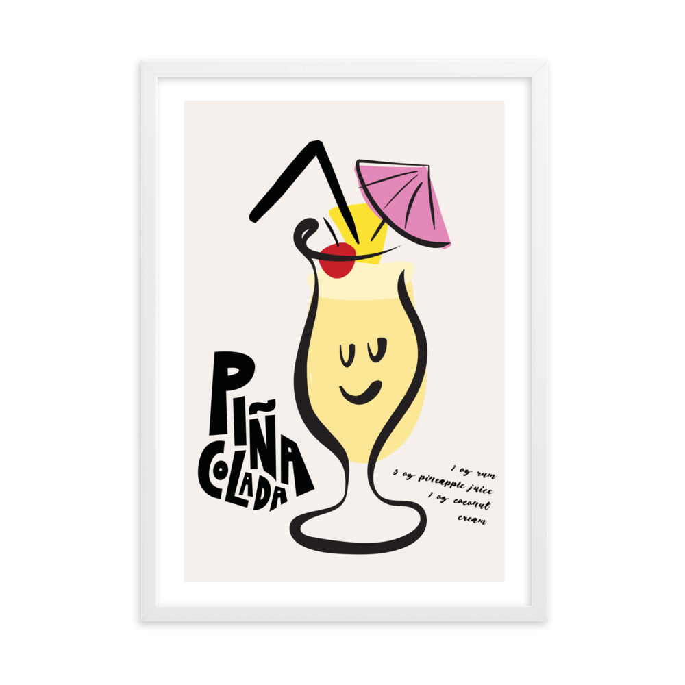 Pina Colada Cocktail Framed Art Print