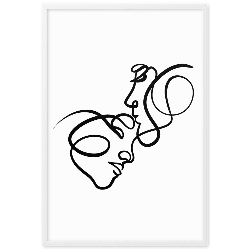 The Forehead Kiss - Framed Art Print