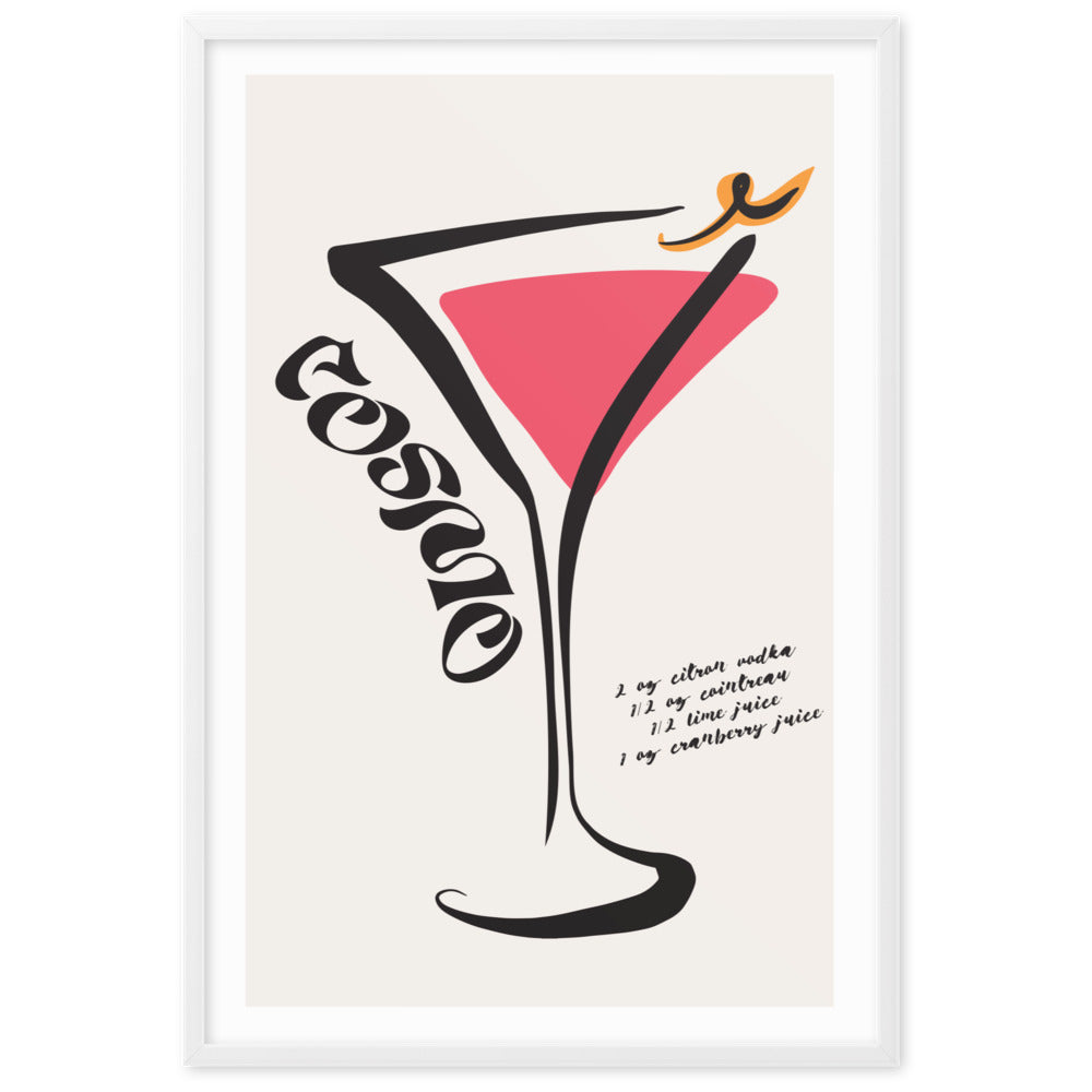 Cosmopolitan Cocktail Framed Art Poster