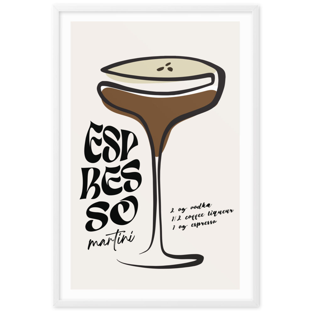 Espresso Martini Cocktail Framed Art Print
