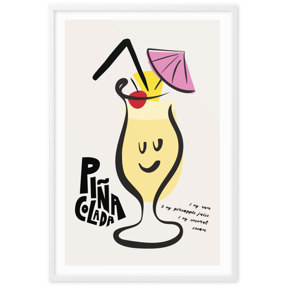 Pina Colada Cocktail Framed Art Print