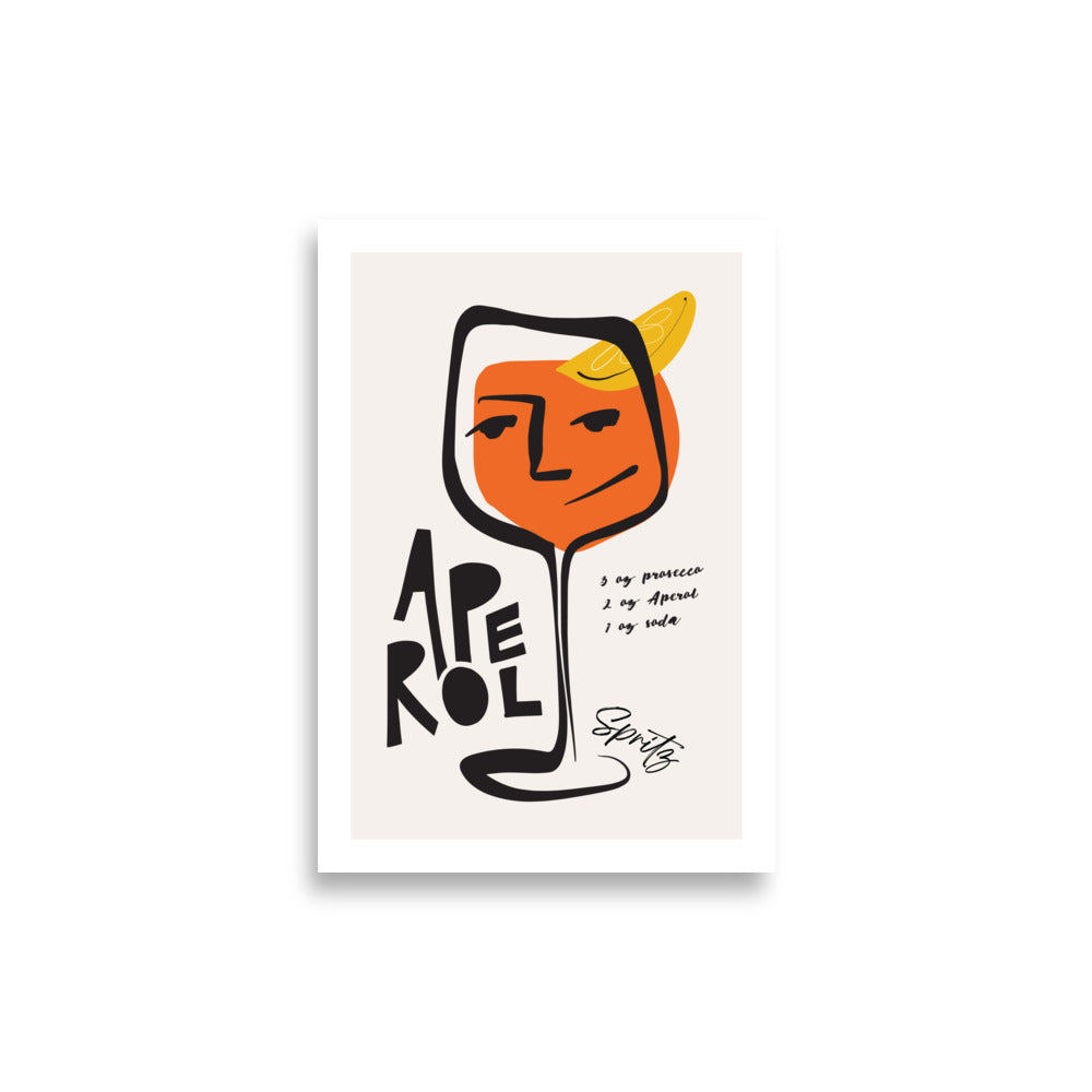 Aperol Spritz Cocktail Poster Print