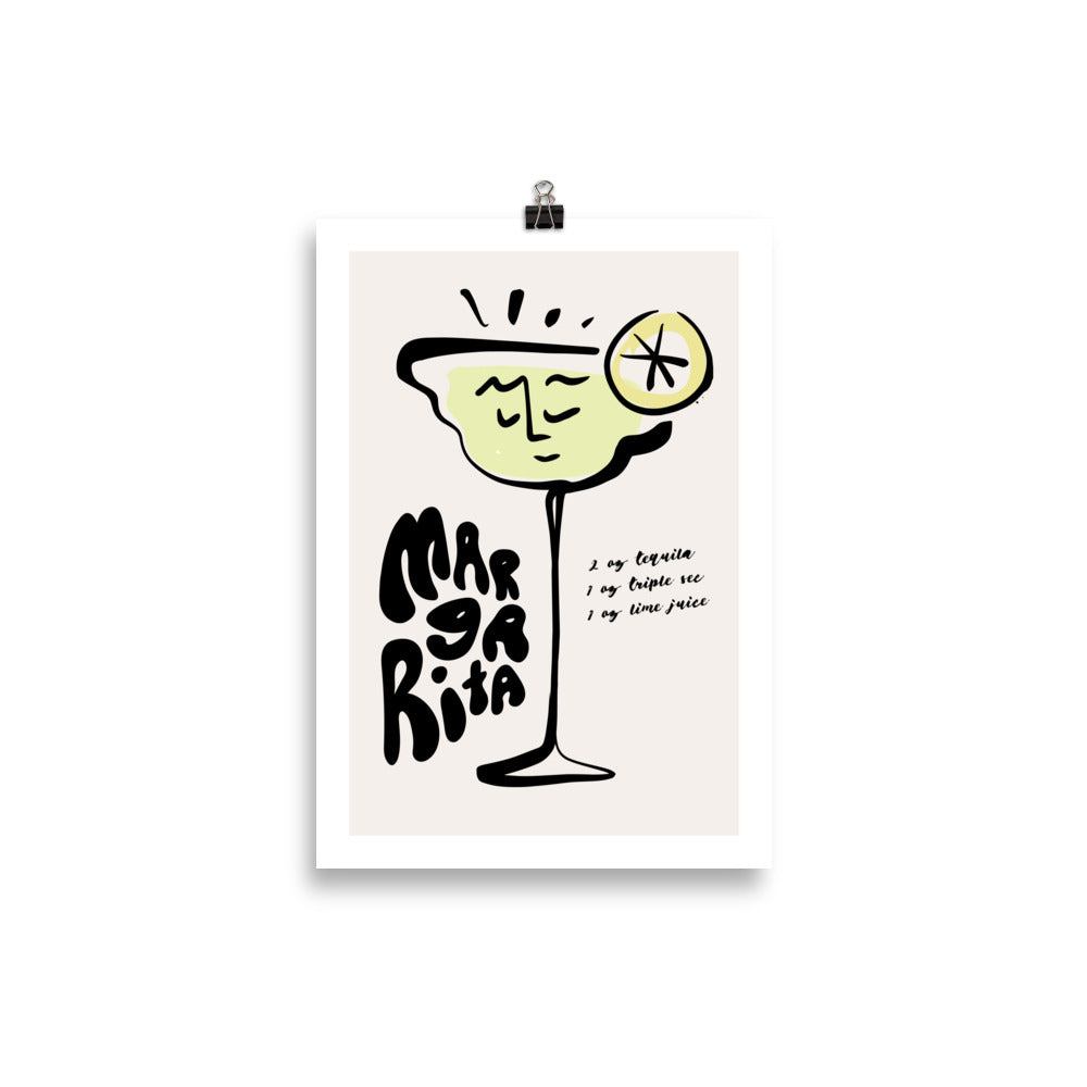 Margarita Cocktail Poster Print