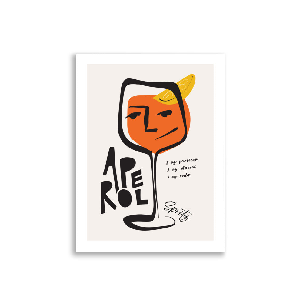Aperol Spritz Cocktail Poster Print