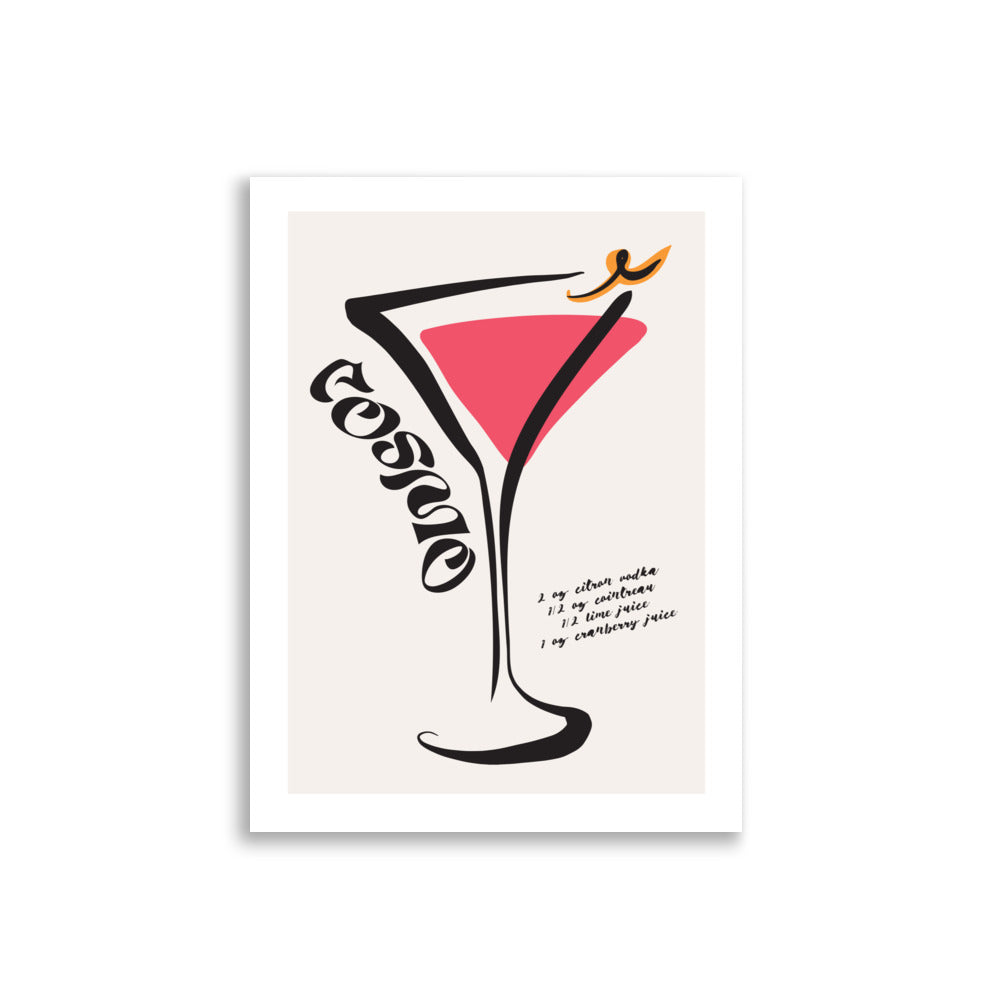 Cosmopolitan Cocktail Poster Print