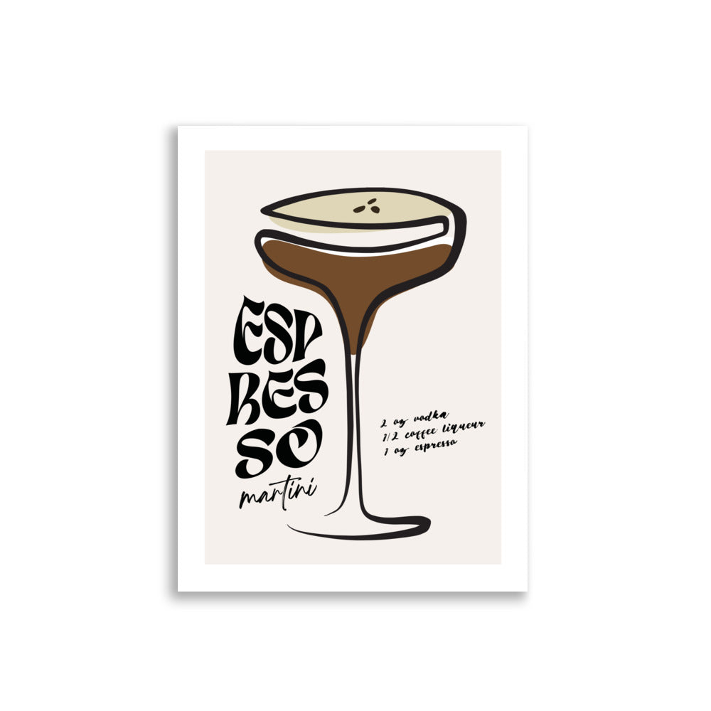 Espresso Martini Cocktail Poster Print