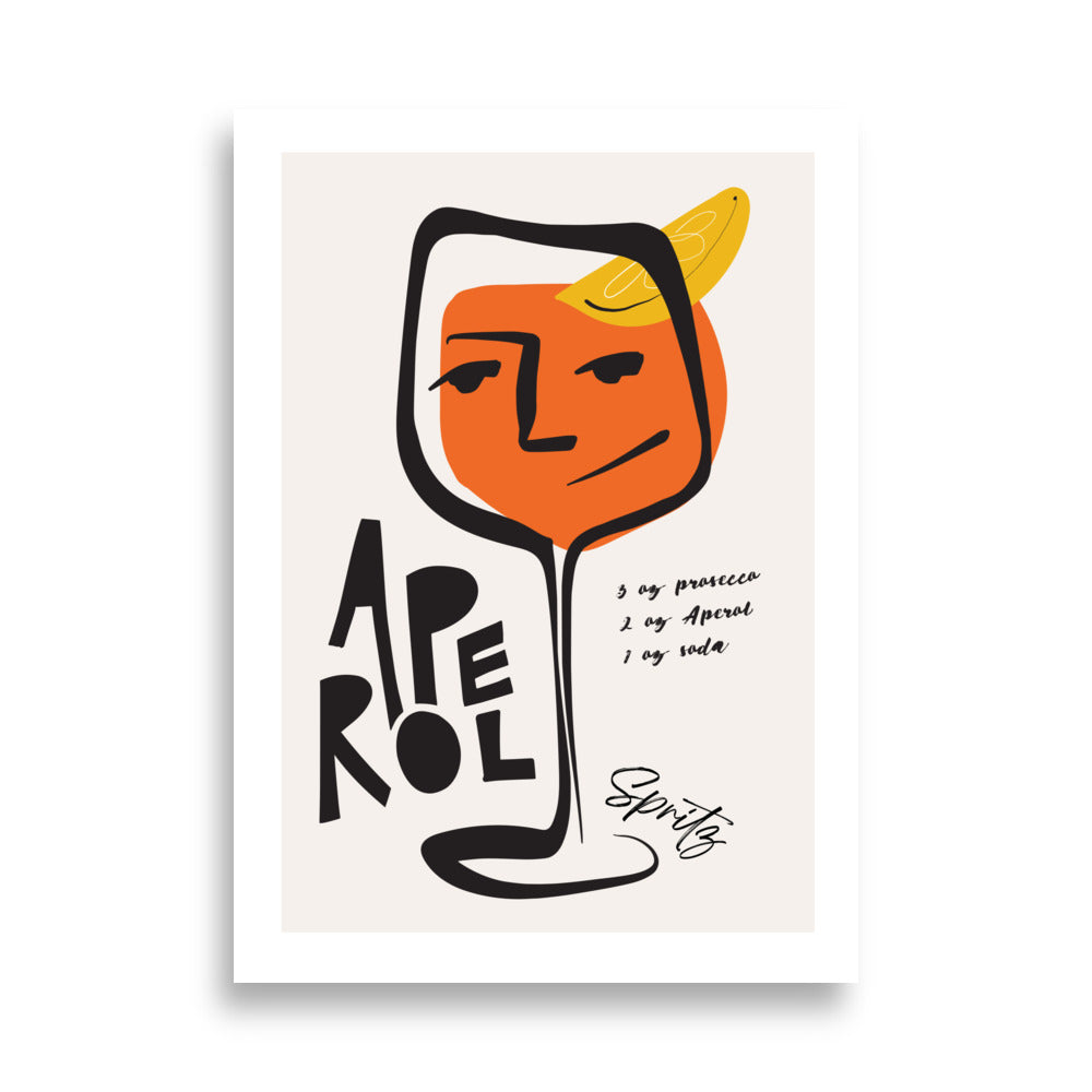 Aperol Spritz Cocktail Poster Print