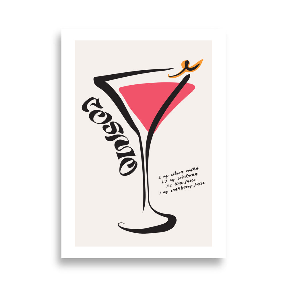 Cosmopolitan Cocktail Poster Print